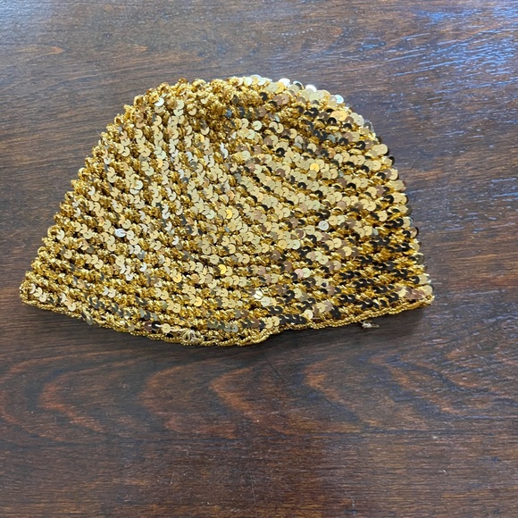 Vintage Gold Sequin Beanie - Picture 1 of 3